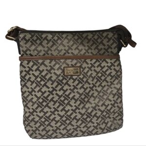 Tommy Hilfiger crossbody bag with adjustable strap monogrammed like new